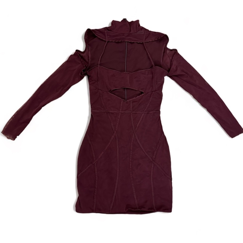 Cherry Red Mesh Dress